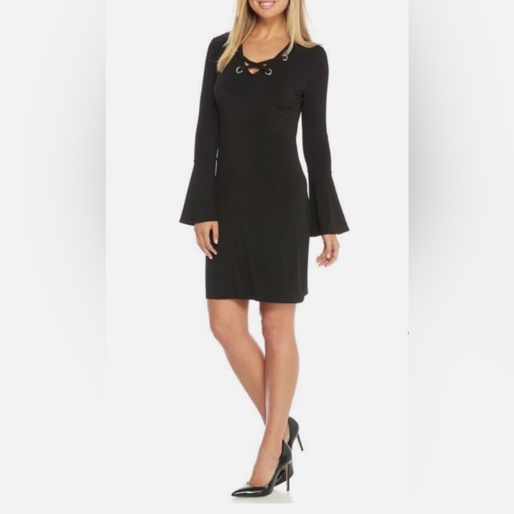 MICHAEL Michael Kors Grommet Lacing Matte Jersey Dress